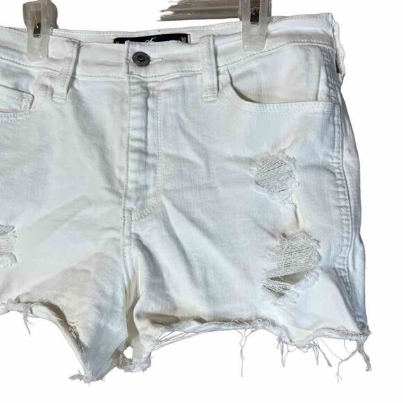 Hollister High Rise White Jean Shorts - Picture 4 of 7